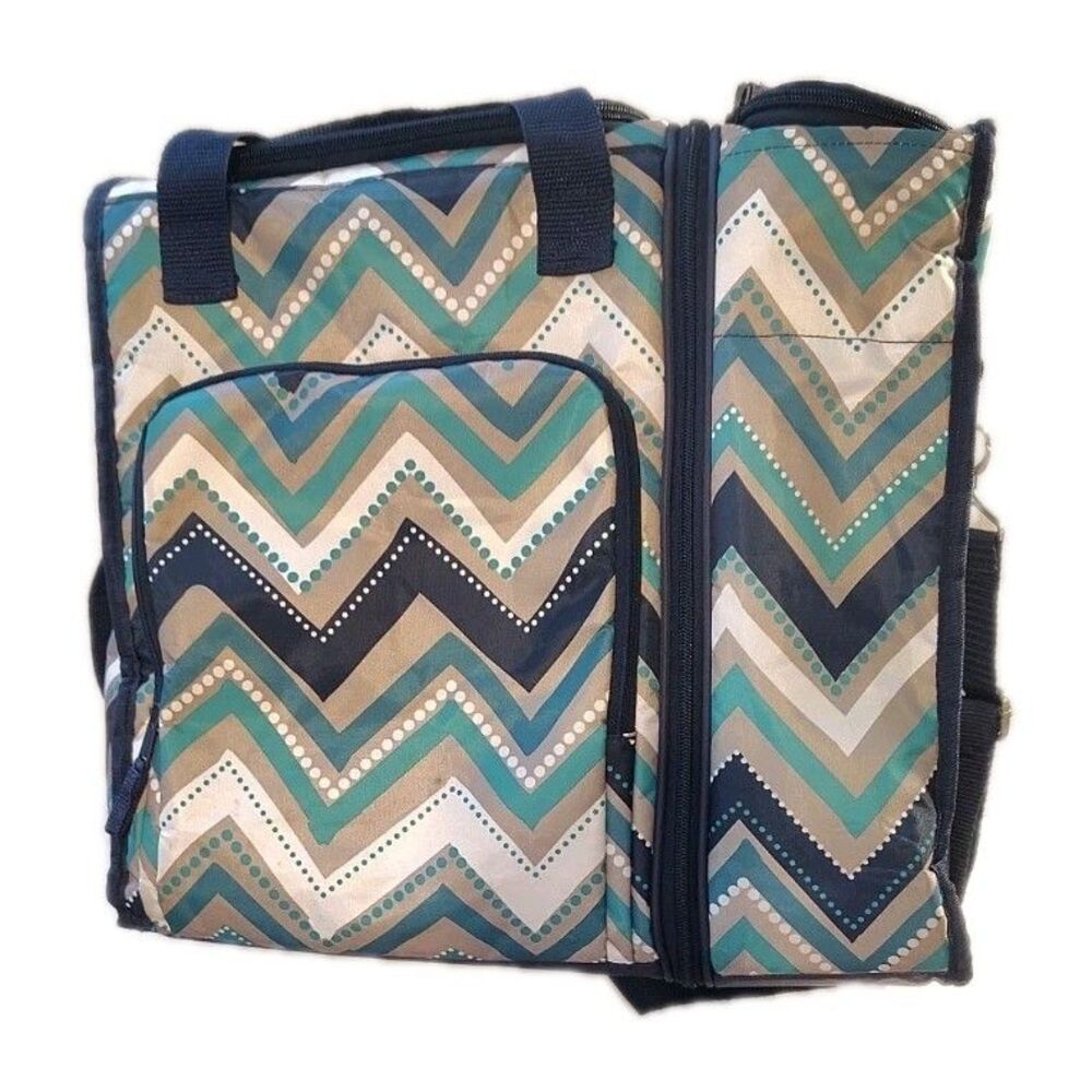 Thirty One Insulated Cooler Dotty Chevron Large Retired Thermal Tote Bag